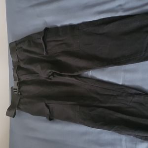 Black Belted Cargo Pants